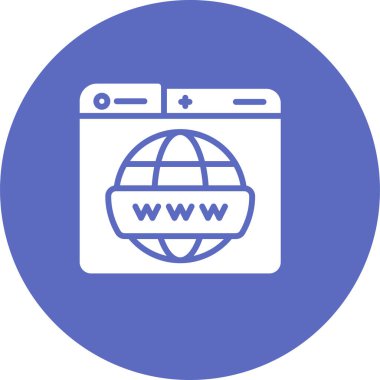 Web sitesi simgesi, vektör illüstrasyonu basit tasarım