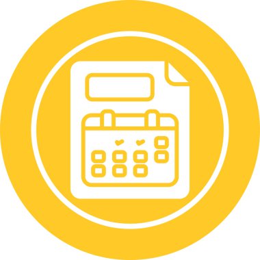 Planlayıcı Web simgesi vektör illüstrasyonu