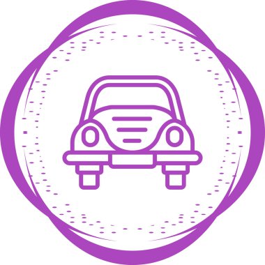 araba simgesi tasarımı, web illüstrasyonu