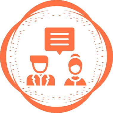 Tartışın. Web simgesi vektör illüstrasyonu