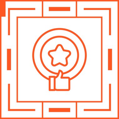 Mükemmellik simgesinin vektör illüstrasyonu 