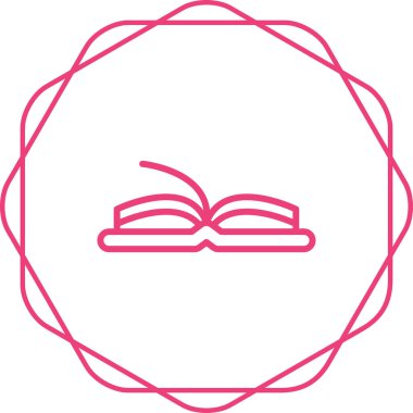 Açık kitap. Web simgesi basit illüstrasyon 