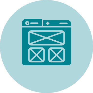 Ui Tasarım simgesi, web sitesi tasarımı ve vektör illüstrasyonu