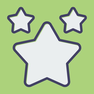 Yıldız simgesinin vektör illüstrasyonu