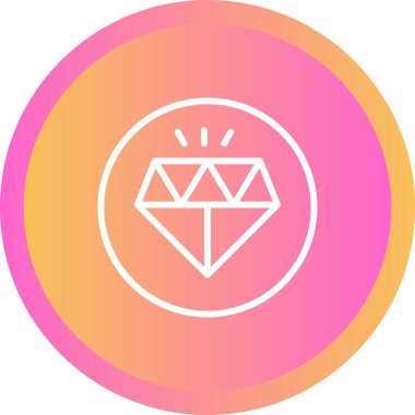 Elmas web simgesi, vektör çizim