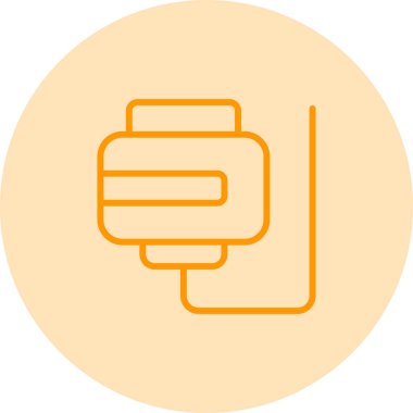 Magsafe simgesinin basit doğrusal resmi