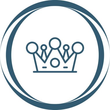 Taç simgesi, ağ basit illüstrasyon