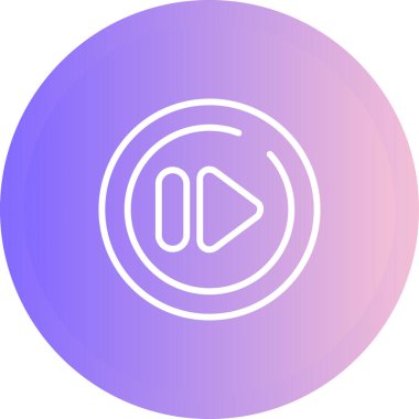 Sonraki Parça Çemberi simgesinin vektör çizimi