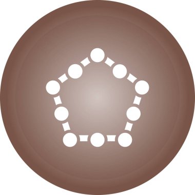 Yuvarlak köşeli altı köşeli simge ana hatlı vektör çizimi düz resim biçimi