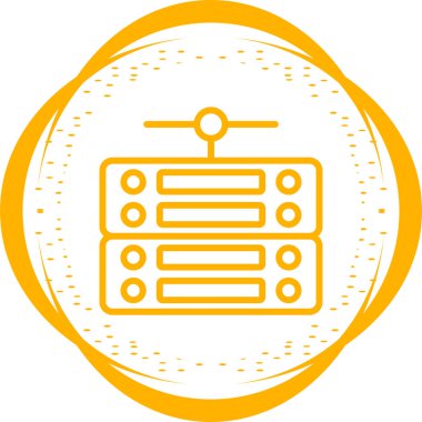 Sunucu. Web simgesi basit illüstrasyon 