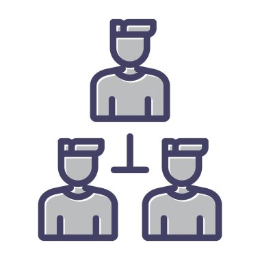 organizasyon web simgesi vektör illüstrasyonu