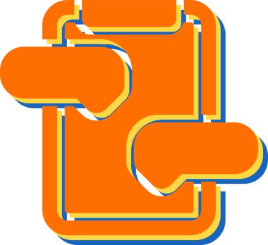 Mesaj Hizmeti Web simgesi vektör illüstrasyonu