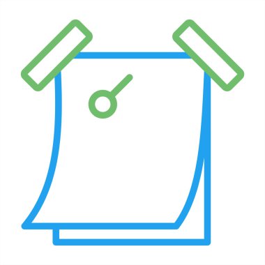 Yapışkan Not simgesi, vektör illüstrasyonu basit tasarım