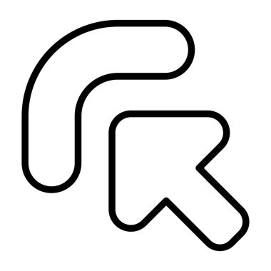 Köşedeki simgenin vektör illüstrasyonu