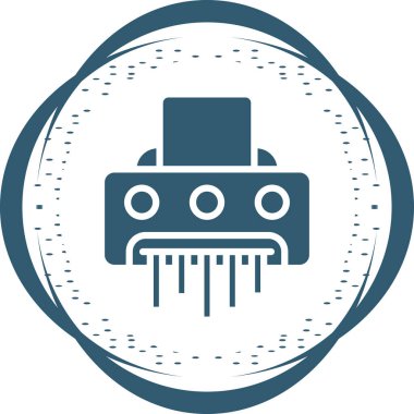 Kağıt öğütücü. Web simgesi basit tasarım              