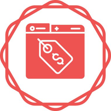  Fiyat etiketi Web simgesi basit illüstrasyon 