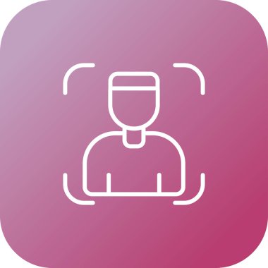 İnsan portresi simgesinin vektör illüstrasyonu