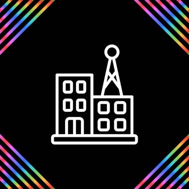 Radyo İstasyonu simgesi, vektör illüstrasyonu basit tasarım