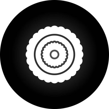 Bisküvi simgesi, vektör illüstrasyonu basit tasarım