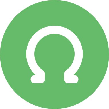 Omega web simgesi, basit vektör illüstrasyonu