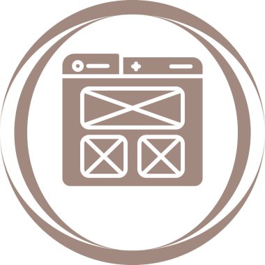 Ui Tasarım simgesi, web sitesi tasarımı ve vektör illüstrasyonu