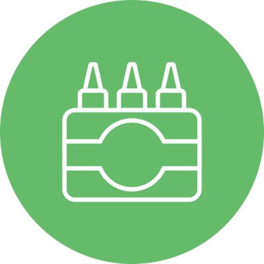 Pastel boyalar web simgesinin vektör illüstrasyonu