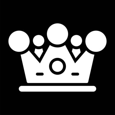 Taç simgesi, ağ basit illüstrasyon