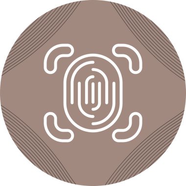 Parmak izi tarayıcısı. Web simgesi basit illüstrasyon