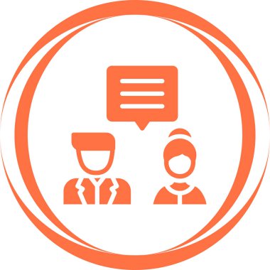 Tartışın. Web simgesi vektör illüstrasyonu