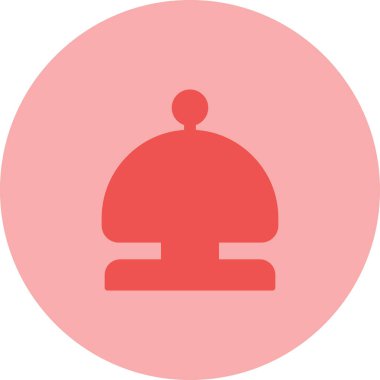 Kapıcı Bell Simge Vektörü. Otel Çanı Sembol İllüstrasyonu.