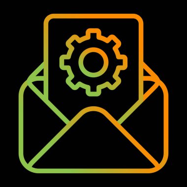 e- posta iletisi simgesi, vektör illüstrasyonu 