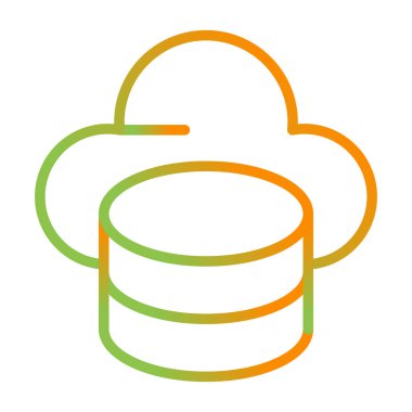 MySQL sunucu simgesi, vektör illüstrasyonu