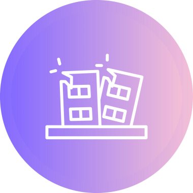 Doğal Afetler web simgesi vektör illüstrasyonu