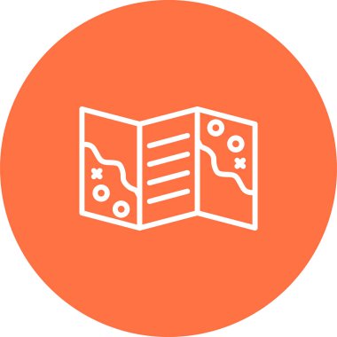 harita konumu ince çizgi vektör simgesi 