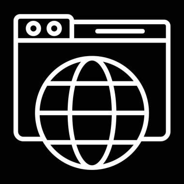 Web tarayıcı simgesi, vektör illüstrasyonu basit tasarım