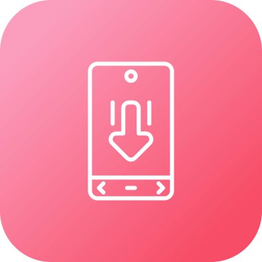 Cep telefonunda Swip Aşağı ok işareti 