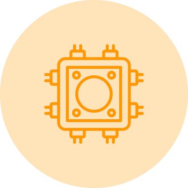 Kablo bezi. Web simgesi basit illüstrasyon