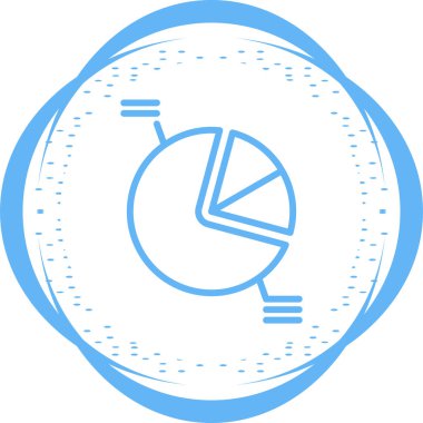 Pie Chart Simgesi modaya uygun düz stil. Web sitenizin tasarımı için grafik sembolü, logo, uygulama, UI. Vektör illüstrasyonu