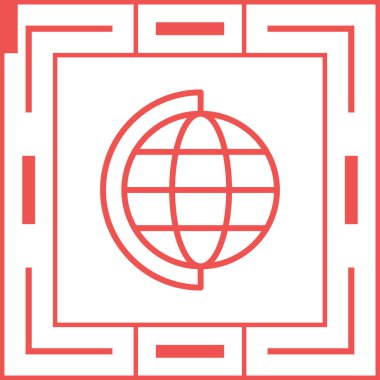 Dünya simgesinin vektör illüstrasyonu 