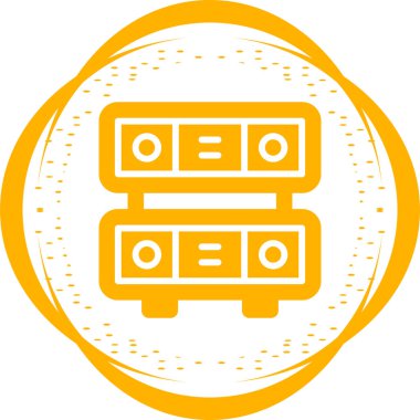 Sunucu. Web simgesi basit illüstrasyon 