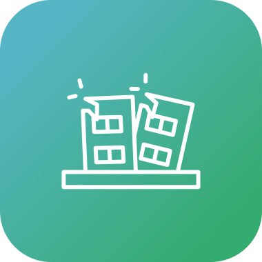 Doğal Afetler web simgesi vektör illüstrasyonu