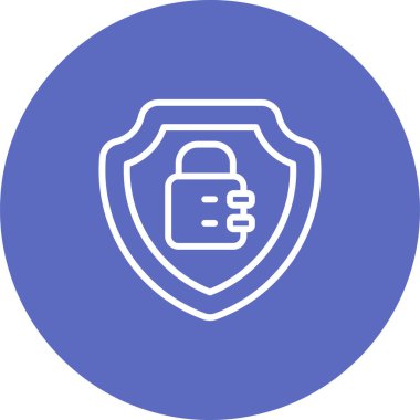 Bir kalkan simgesinin vektör illüstrasyonu