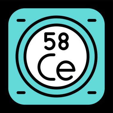 Periyodik tablonun kimyasal elementinin web illüstrasyonu