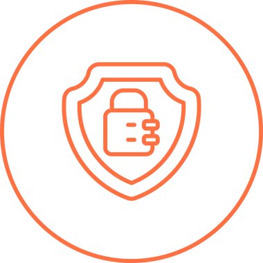 Bir kalkan simgesinin vektör illüstrasyonu