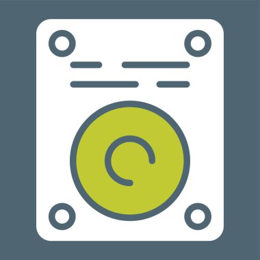 Harddrive web simgesi, basit vektör illüstrasyonu