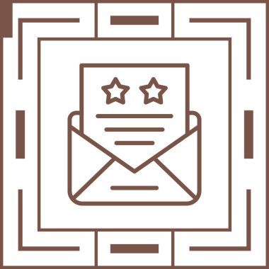 Bir harf simgesinin vektör illüstrasyonu 