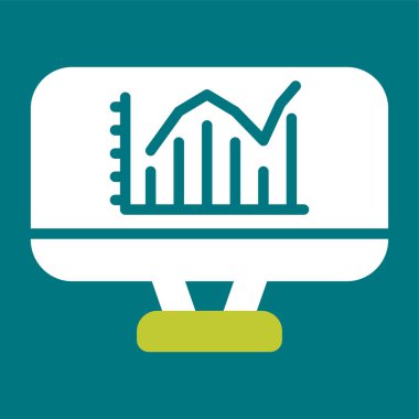 İstatistikler grafik simgesi. vektör illüstrasyonu