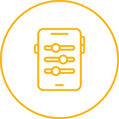 Akıllı telefon simgesinin vektör illüstrasyonu 