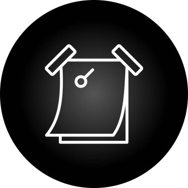 Yapışkan Not simgesi, vektör illüstrasyonu basit tasarım