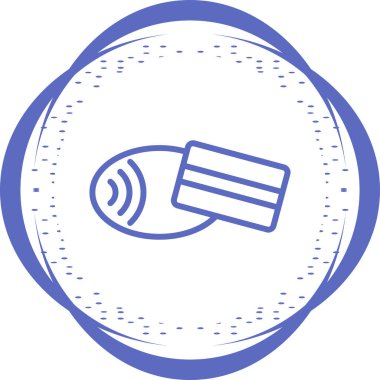 Temassız Ödeme simgesi, basit vektör illüstrasyonu 